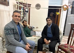 عیادت رییس هیات بولینگ و بیلیارد استان اصفهان از داور  بیلیارد استان 