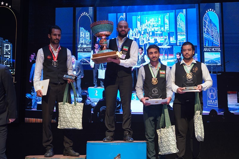 پایان رنکینگ‌های کشوری اسنوکر و پاکت بیلیارد آقایان در هتل آراز نوشهر