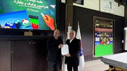 اعطای حکم نماینده منتخب باشگاه های فدراسیون بولینگ و بیلیارد